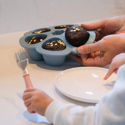 Multiportions Silicone Baby food Freezer Tray, baby freezer portions 6 X 90ml - Windy Blue