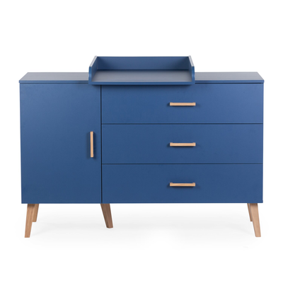 Commode 4 tiroirs Bleu gras