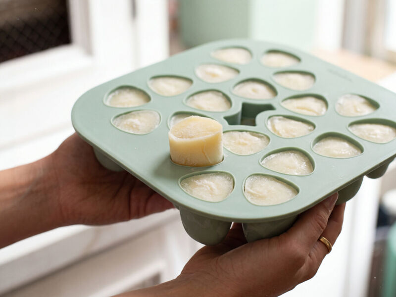 Stampo mini multi-porzioni in silicone &ndash; 20 x 35 ml - Sage green