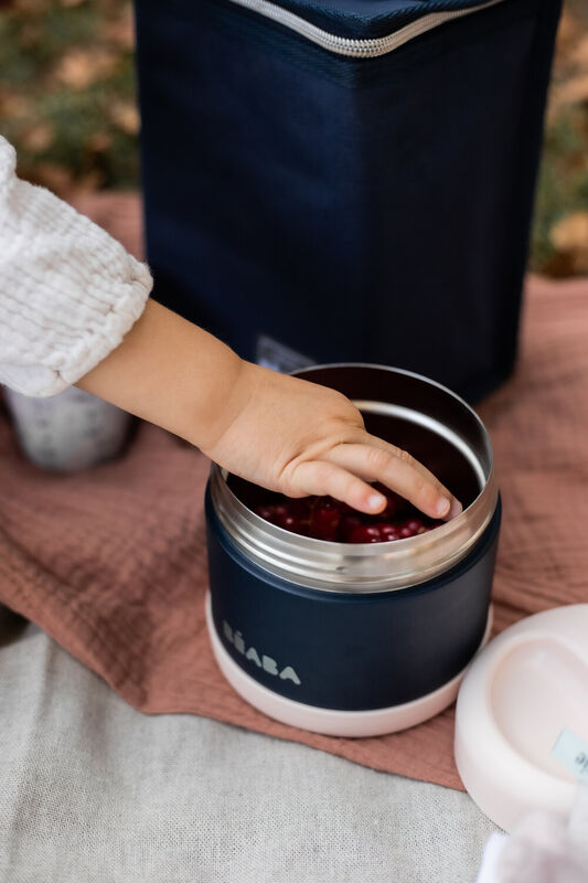 Thermo Portion Stainless Steel Isothermal Portion Container500 ml (Light pink/Night blue)