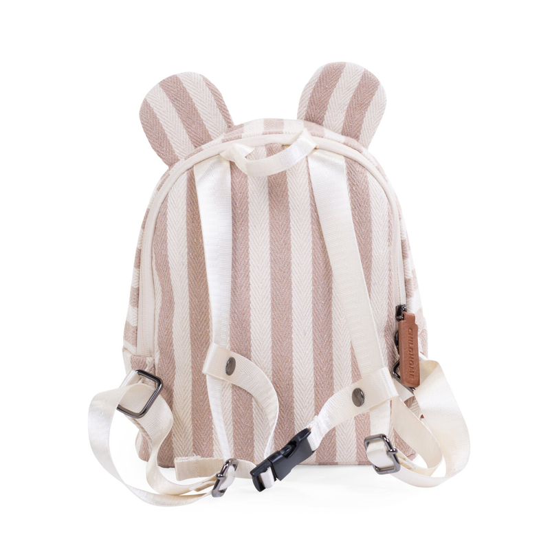 Kids backpack My First Bag - Stripes - Nude/Terracotta