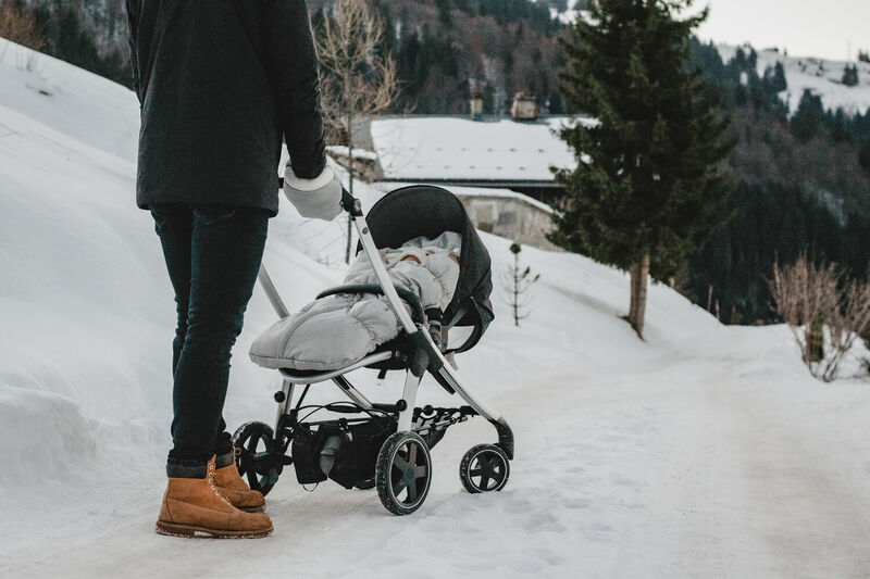 BEABA Stroller Gloves - Heather Grey