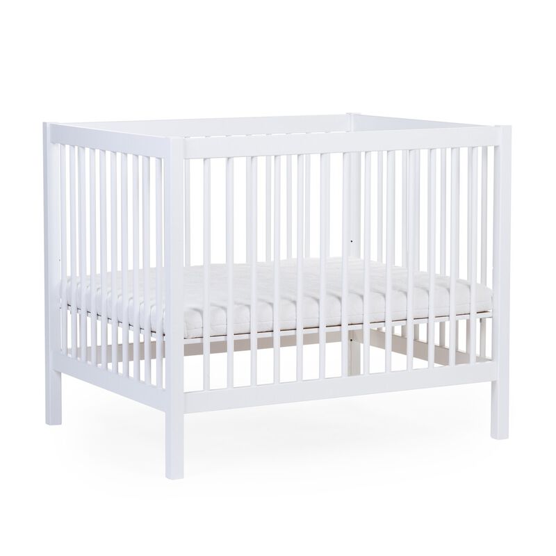 Lettino con ruote 95x75 legno bianco 