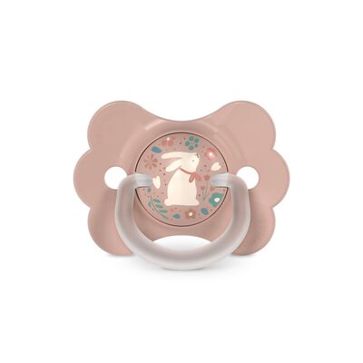 Butterfly SX Pro fopspeen 6/18M versierd Wonderland - Bunny Pink