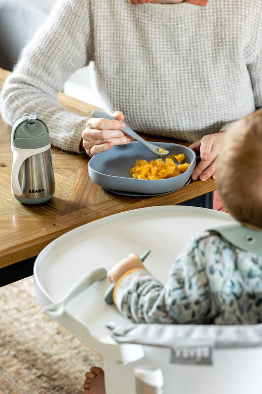 Assiette silicone ventouse Galet