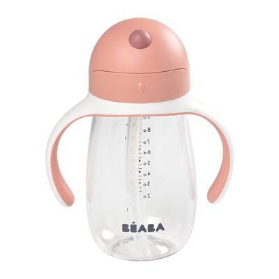 Strohhalm-Becher 300 ml old pink