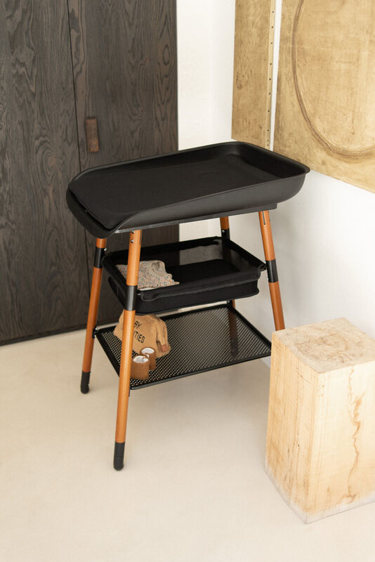 Evolux Changing Table - Nut / Black