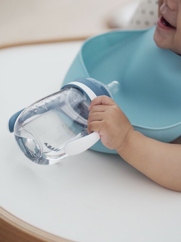 2-In-1 Bottle to Sippy Learning Cup 210ml - Windy Blue