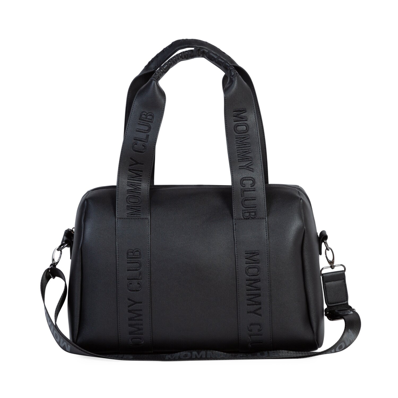 Nursery bag Mommy Club - Signature -  Vegan leather - Black