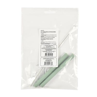 Silicone straw cup kit (2 straws and 1 brush)