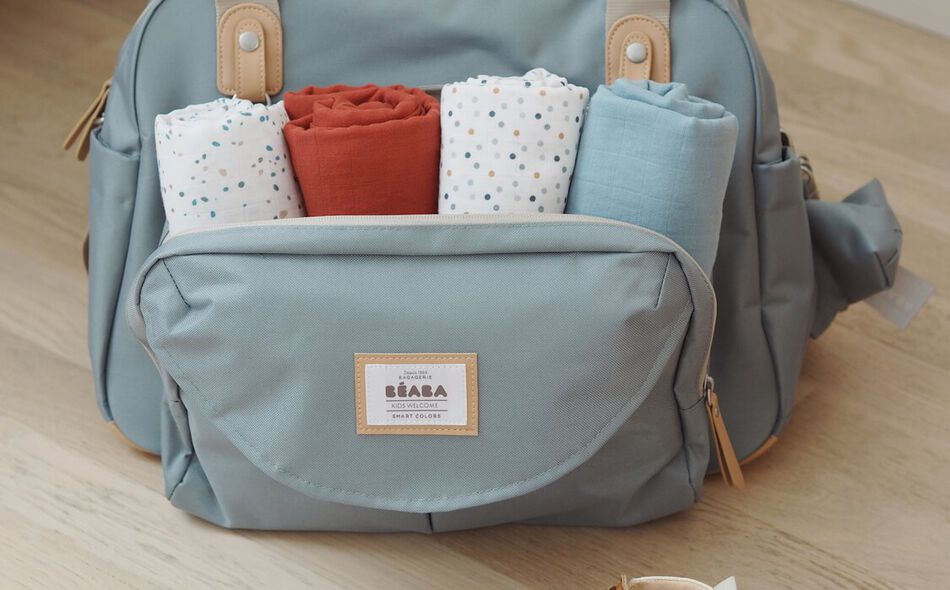 Gen&egrave;ve changing bag - green blue