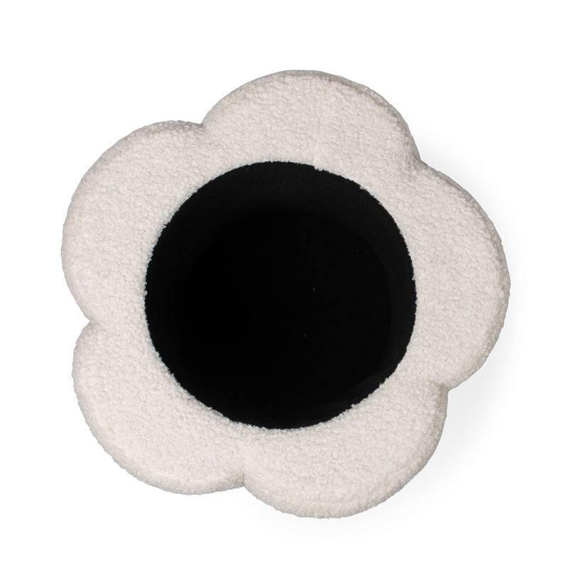 Pouf + Toybox Flower offwhite