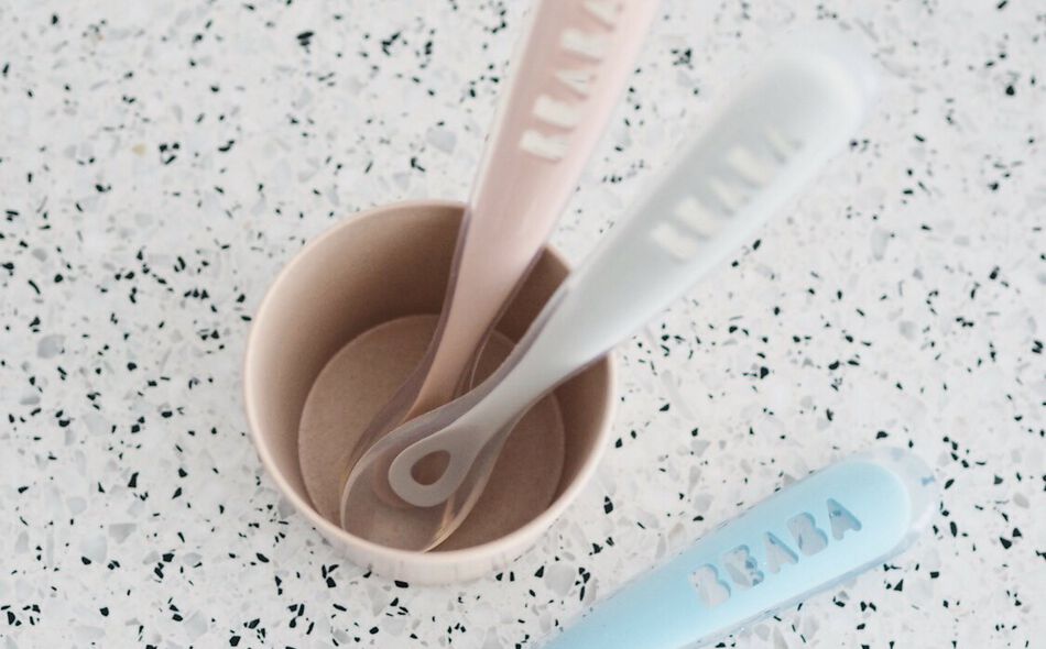 1st stage silicone spoon blue