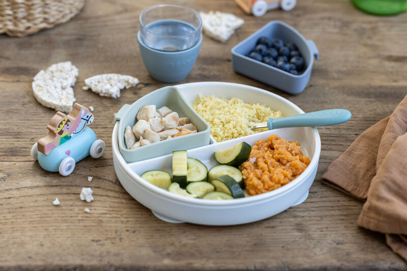 Plato compartimentado de porcelana Mix & Match - Pebble