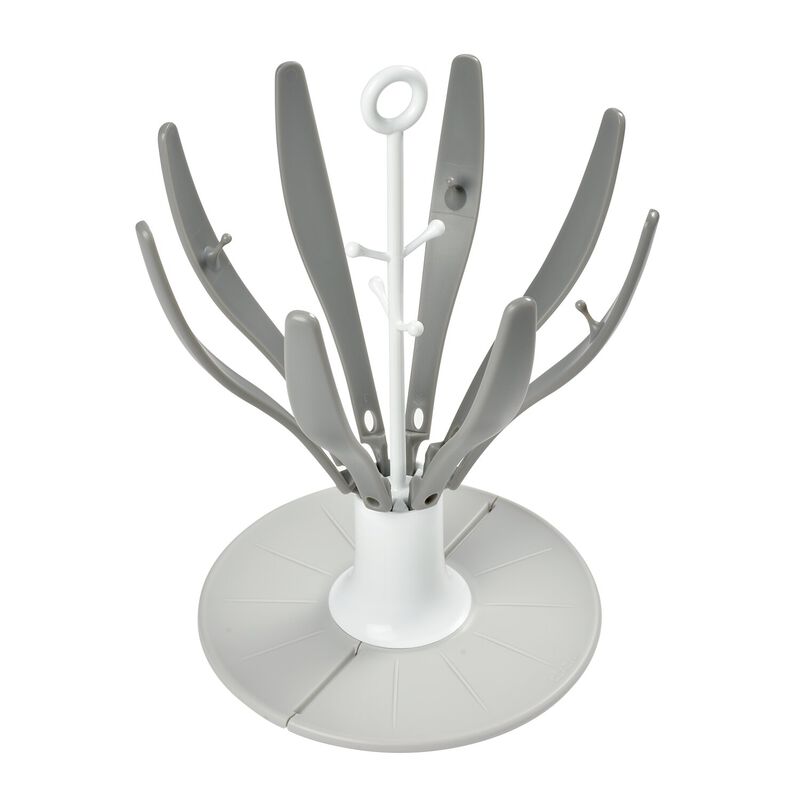 Egoutte-biberons pliable Flower Gris