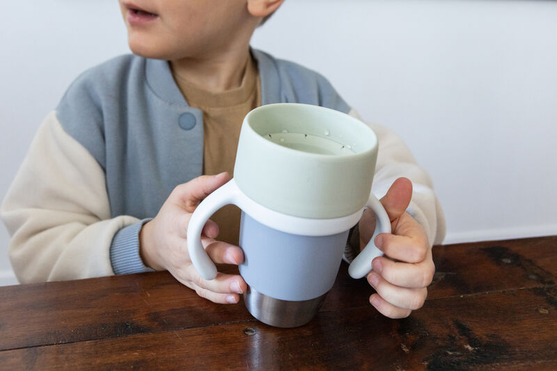 Roestvrijstalen oefenbeker Click and Drink - Pebble