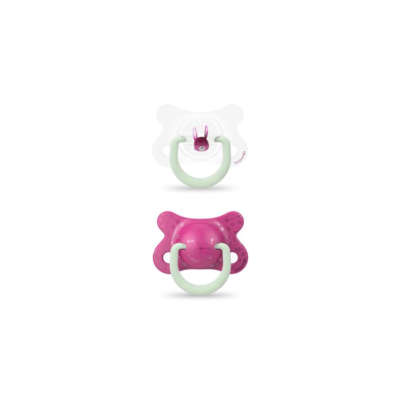 Set of 2 SX Pro -2/4M Night and Day soothers Pink
