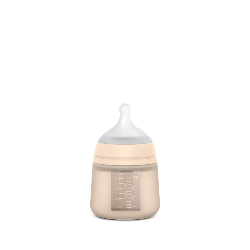 Biber&oacute;n de silicona Colour Essence con tetina SX Pro 120 ml flujo S - Sand