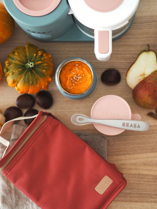 Insulated lunch pouch terracota