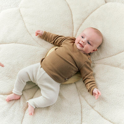 Playmat 110cm Flower offwhite 