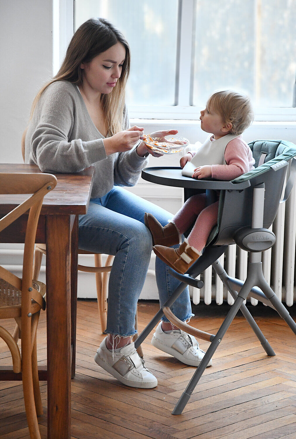 High chair cushion with straps discount