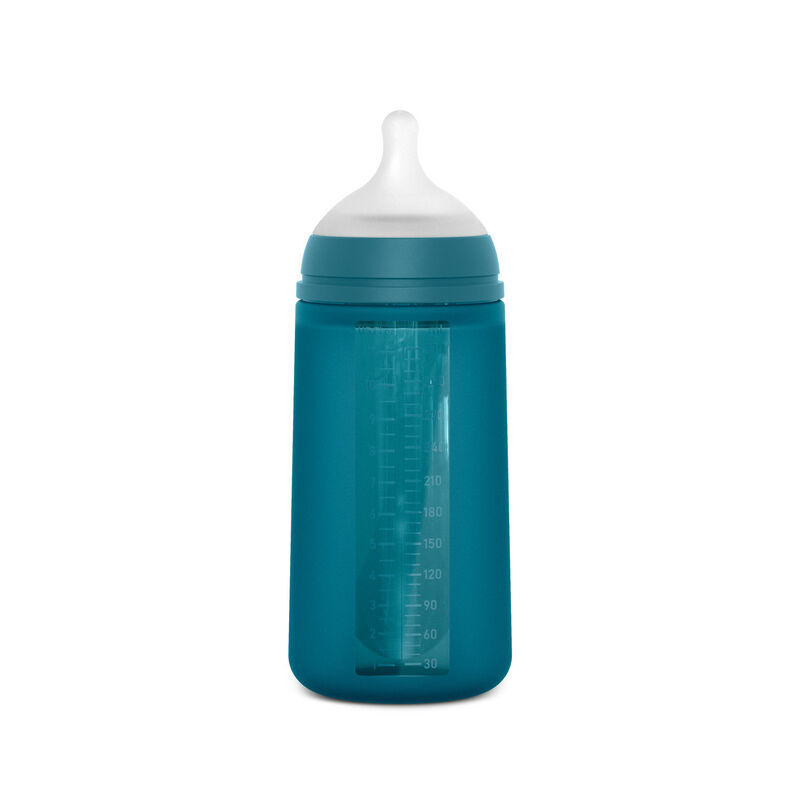 Biber&oacute;n de silicona Colour Essence con tetina SX Pro 330 ml flujo L - Deepl ocean