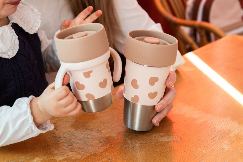 Mini & Me &ndash; 2 tazas Click & Drink de acero inoxidable - BigLove