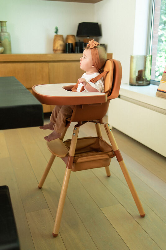 Evolu High Chair - Adjustable In Height (50-75 Cm/*90 Cm) - Rust