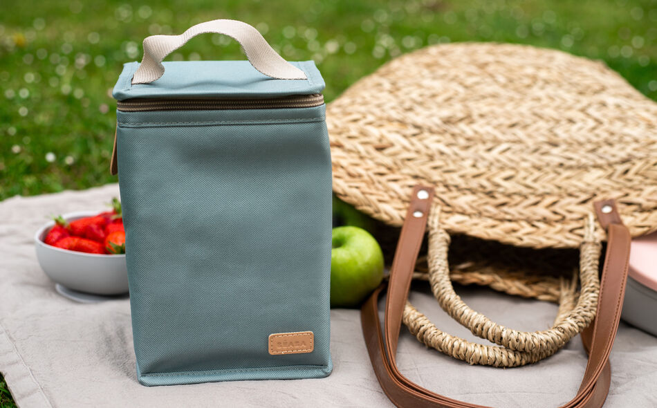 Insulated lunch pouch frosty green