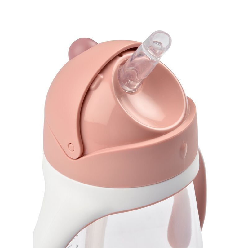 Taza con pajita 300 ml old pink