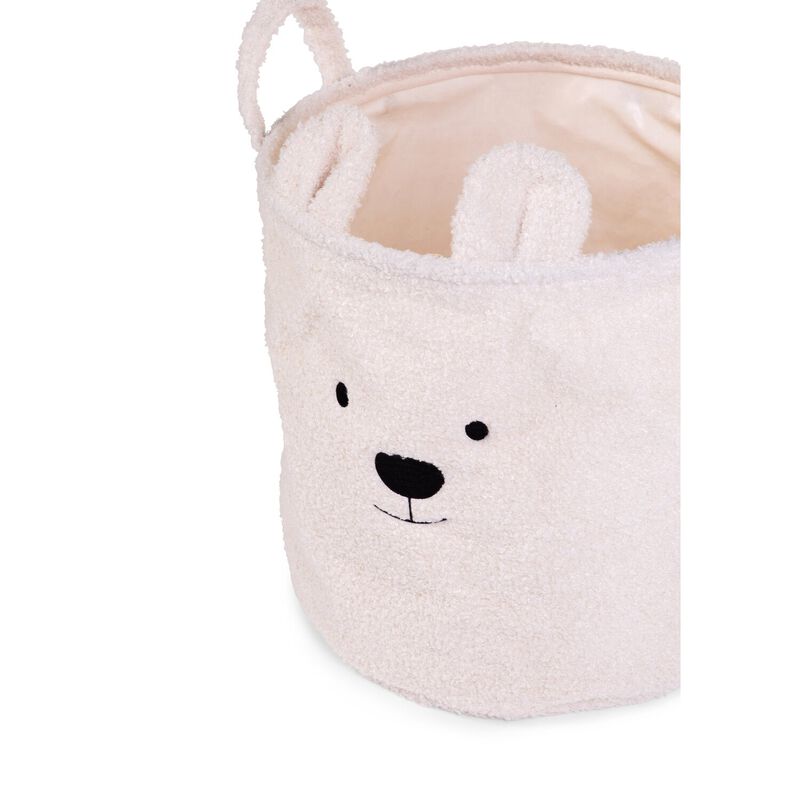 Aufbewahrungskorb - 30x30x30 Cm - Teddy - Altweiss