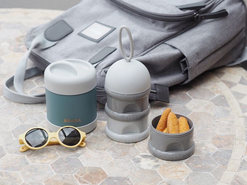 Stapelbare Dosierbox grey