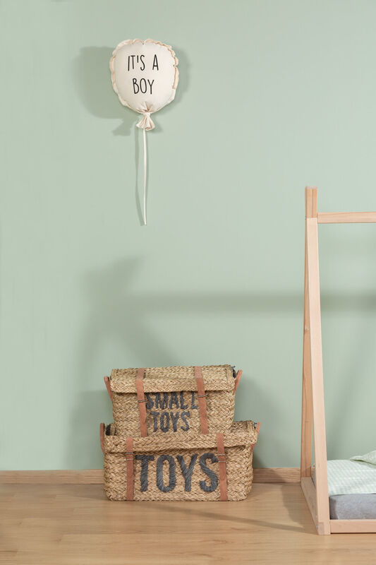 Canvas Ballon - It's A Boy - Muurdecoratie - 35x26x8 Cm