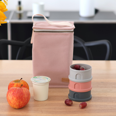 Pochette repas isotherme Rose poudr&eacute;