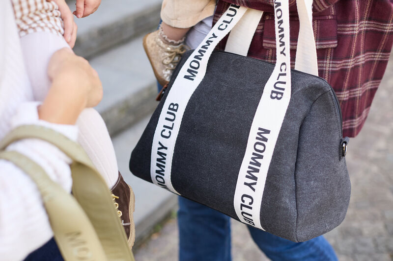 Mommy Club  Sac &agrave; Langer - Signature - Canvas  - Noir