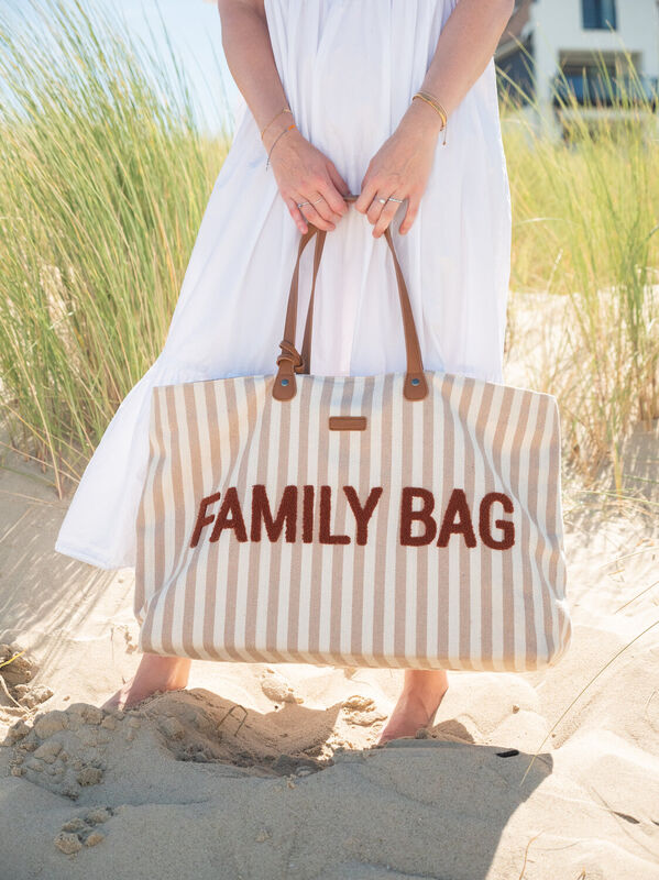 Family Bag - Righe Nude/Terracotta