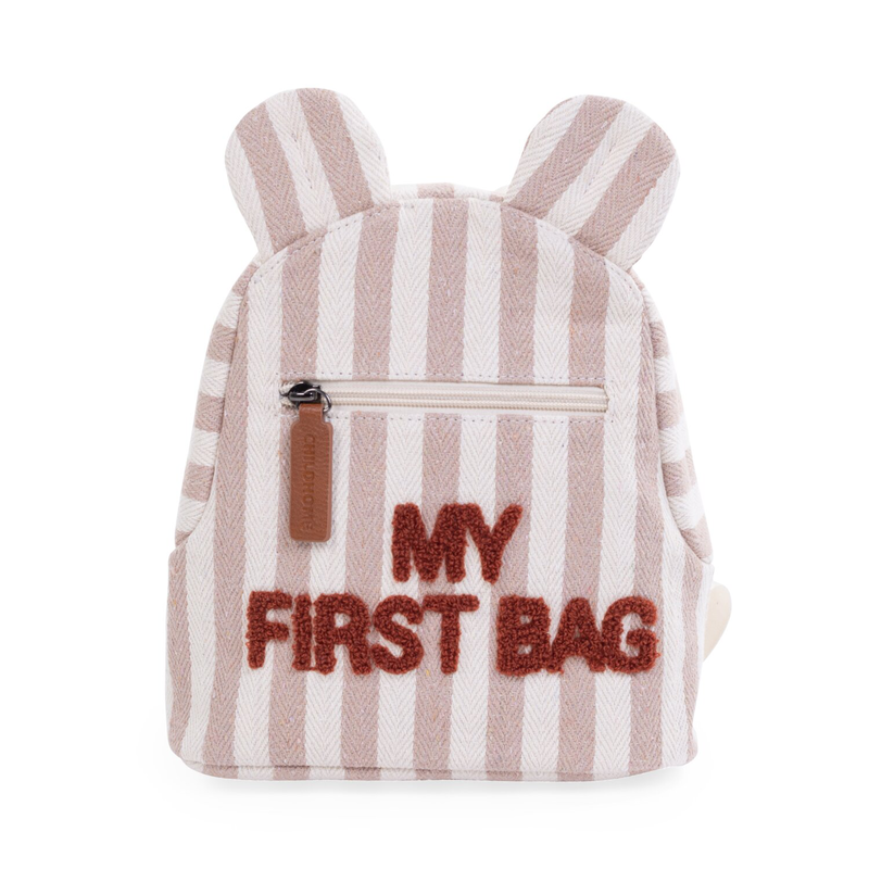 My First Bag Kinderrucksack - Streifen  - Nude/Terracotta