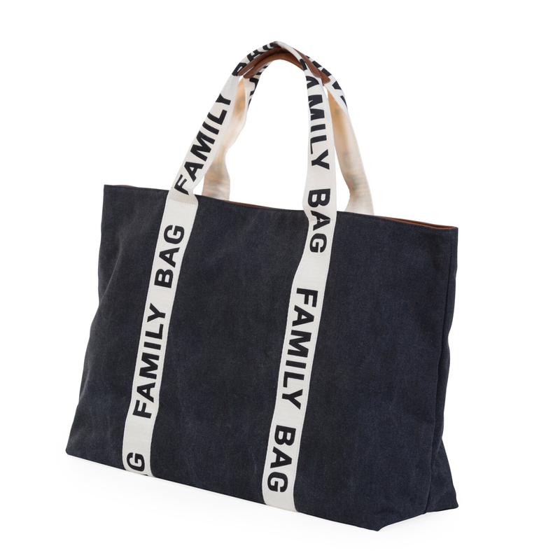 Family Bag Wickeltasche &ndash; Signature-Look - Canvas - Schwarz