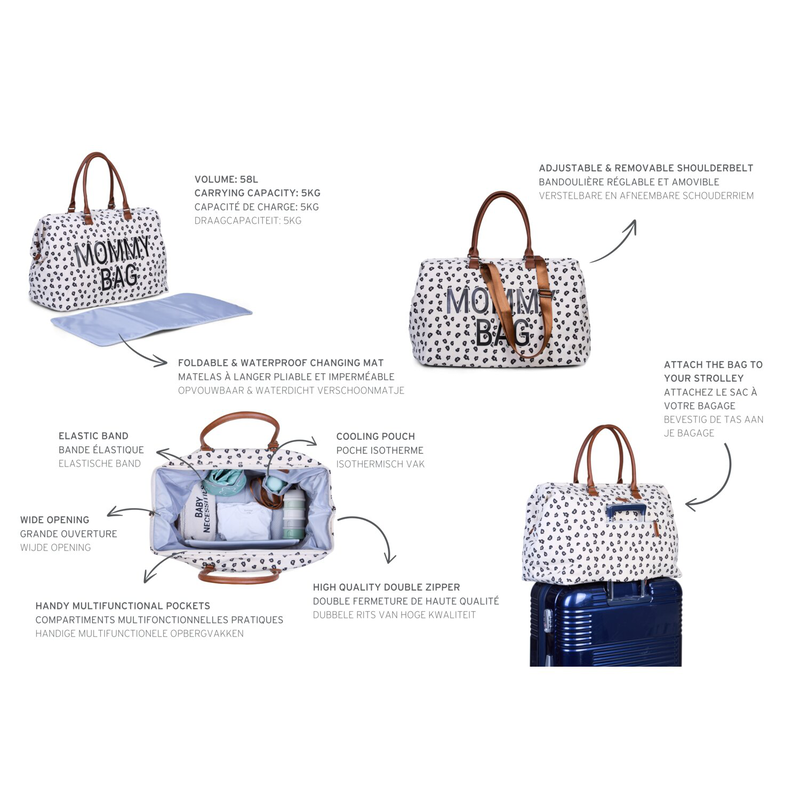 Mommy Bag ® Sac A Langer - Leopard (Childhome) - Image 11