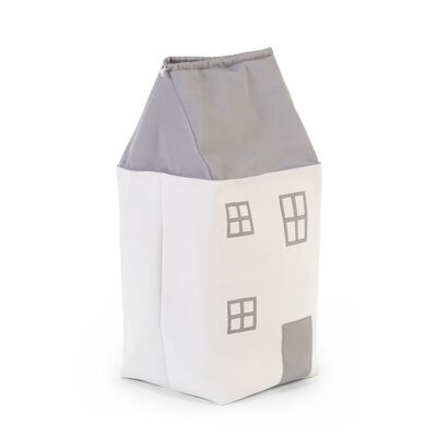 Spielzeugbox House grau cremewei&szlig;