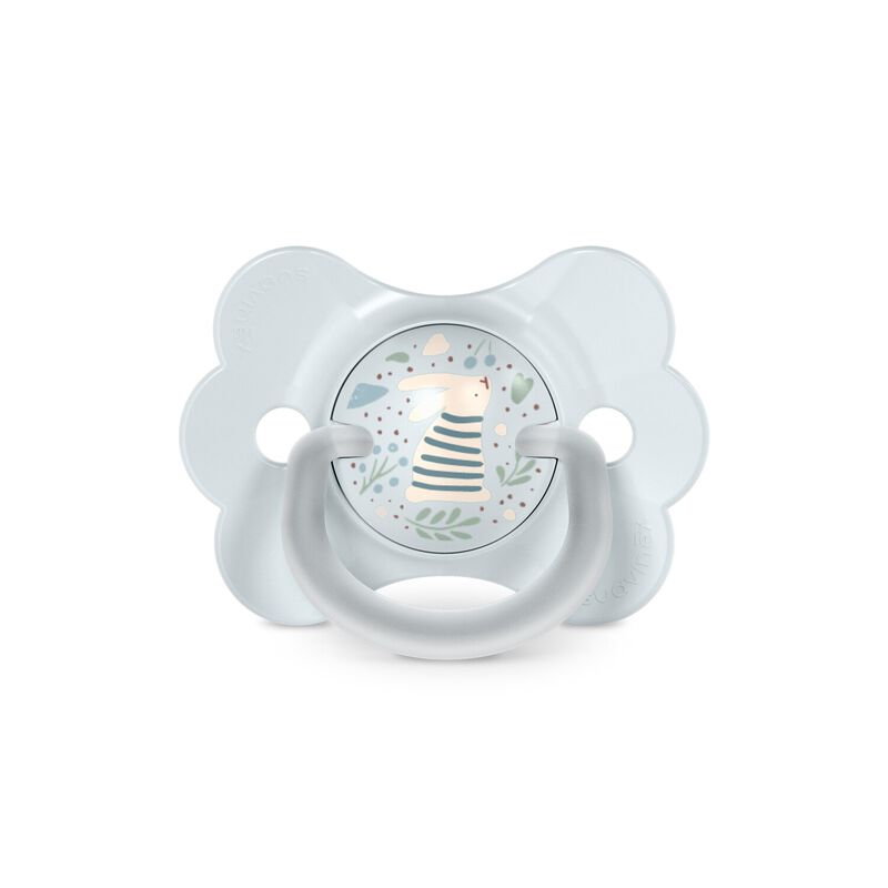 Butterfly SX Pro Schnuller 0/6M dekoriert Wonderland - Bunny Blue