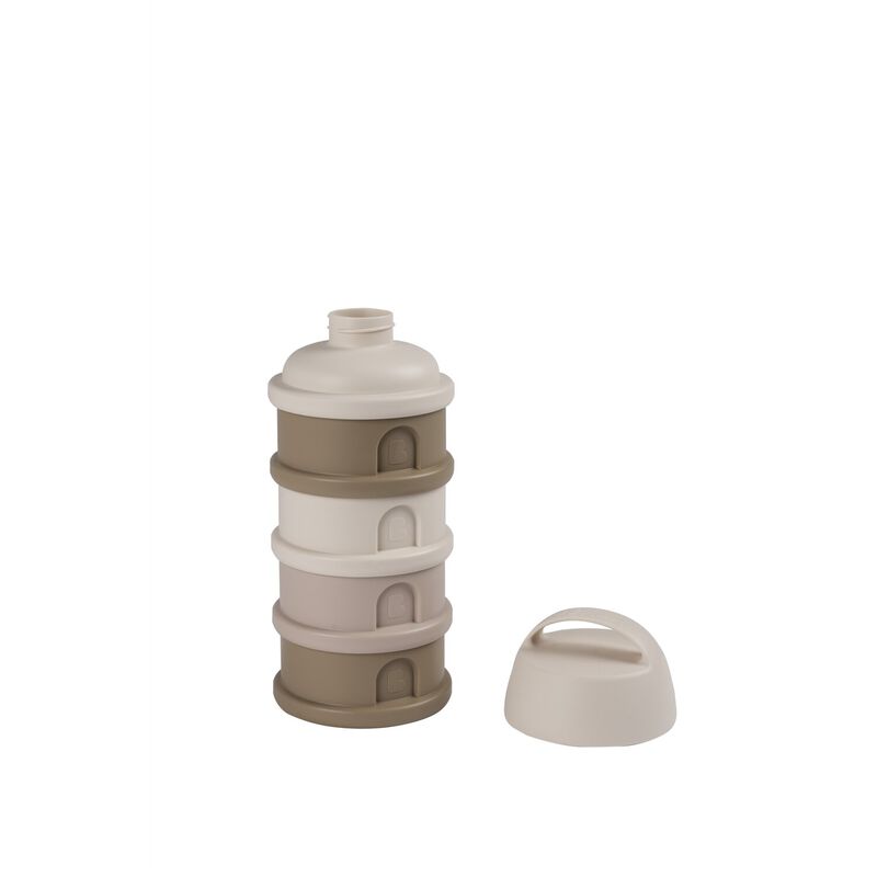 Bo&icirc;te doseuse de lait 4 compartiments empilables - Barbe &agrave; papa