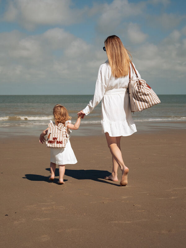 Nursery bag Mommy Bag ® Stripes nude
