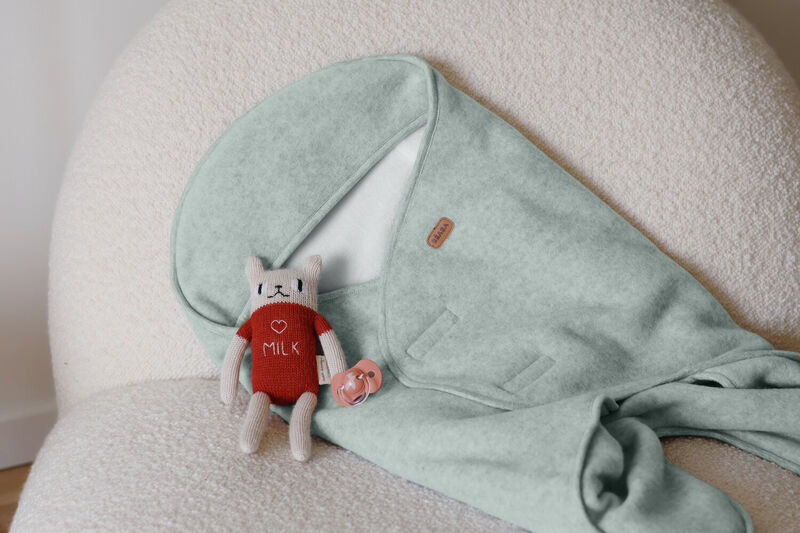 Babynomade&reg; double fleece sage green