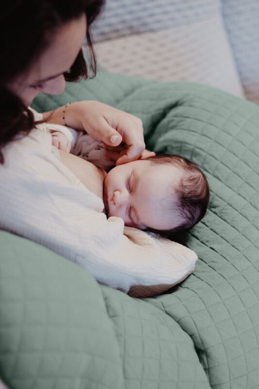 Big Flopsy &trade; Pregnancy & Nursing Pillow - Sage Green OEKOTEX CLASS 1 CERTIFIED TEXTILES