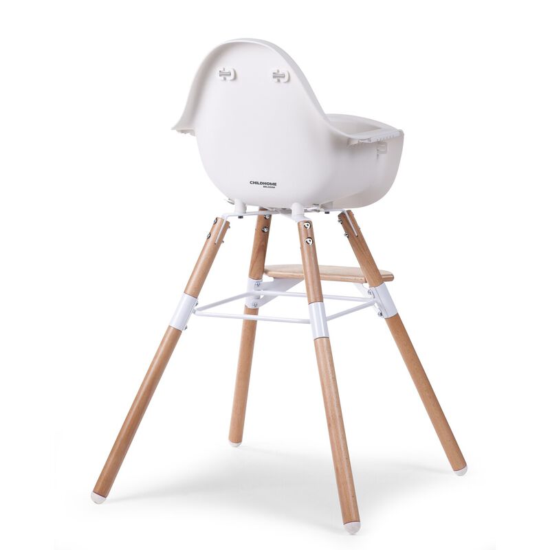 Evolu Hochstuhl - Höhenverstellbar (50-75 Cm/*90 Cm) - Natur Weiss