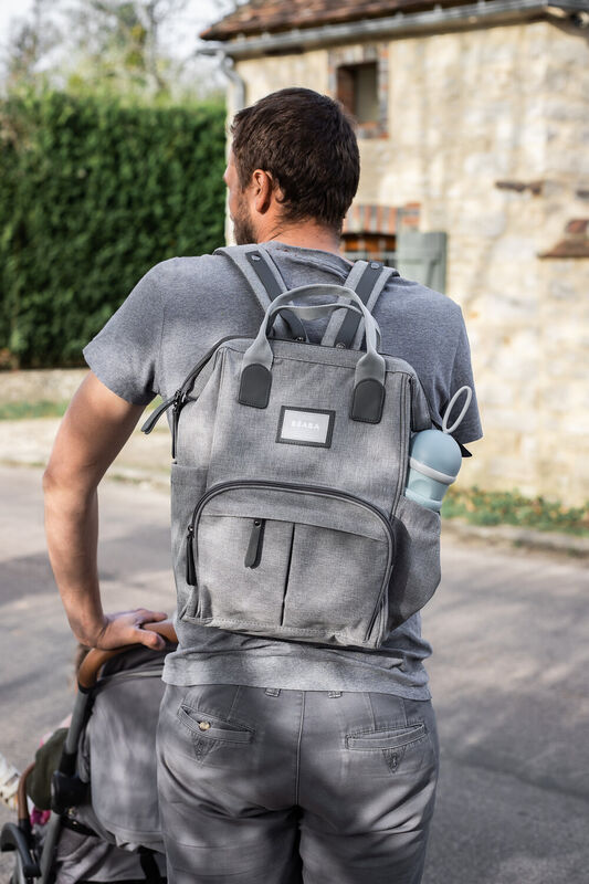 Wellington changing bag heather grey