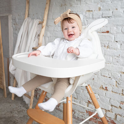 Evolu Tablette De Chaise - Abs - Blanc + Napperon En Silicon