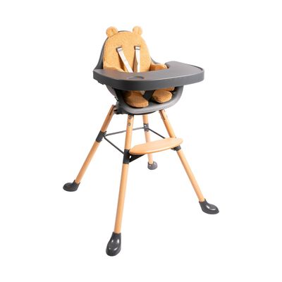 Childhome Evolu One.80° High Chair Anthracite + Teddy Cushio