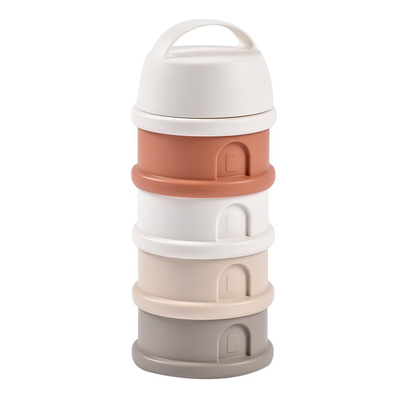 Bo&icirc;te doseuse de lait 4 compartiments empilables Terracotta